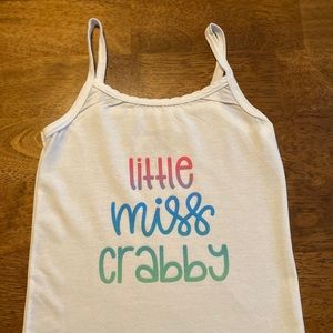 Little Miss Crabby Girls Tank Top